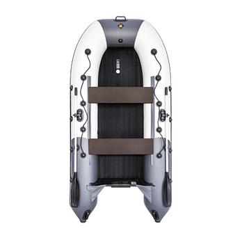 Надувная лодка Ривьера 3200 НДНД ГИДРОЛЫЖА "Комби"светло-серый/графит