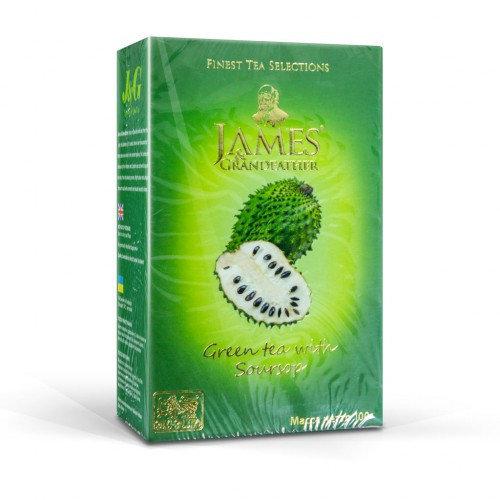 Чай James & Grandfather зеленый с кусочками саусепа, 100 г