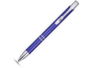 Алюминиевая шариковая кнопочная ручка Moneta, синие чернила, синий, фото 2