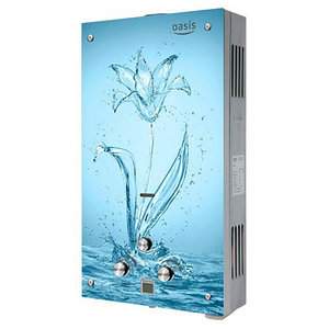 Газовая колонка атмосферная Oasis Glass 20 SG (панель водный цветок) 20 квт
