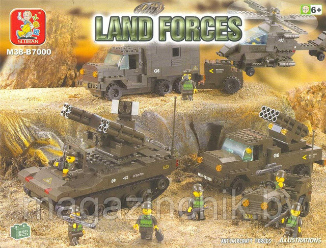 Конструктор M38-B7000 Sluban (Слубан) Противовоздушные силы 956 деталей аналог Лего (LEGO) купить в Минске - фото 1 - id-p3643965