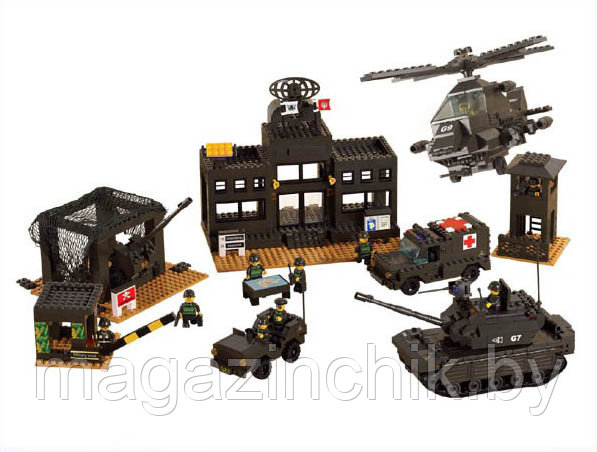 Конструктор M38-B7100 Sluban (Слубан) База сухопутных войск 1086 деталей аналог Лего (LEGO) - фото 2 - id-p3643985