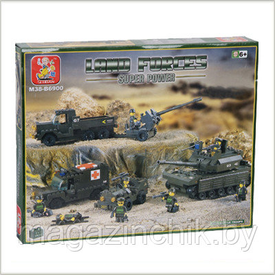 Конструктор M38-B6900 Sluban(Слубан) Битва в поле(Сухопутные войска) 717дет. аналог Лего(LEGO) - фото 1 - id-p3643994