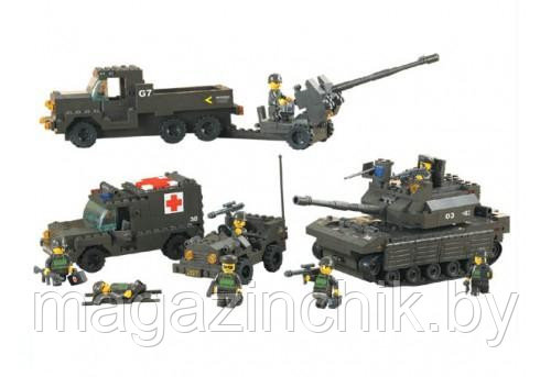 Конструктор M38-B6900 Sluban(Слубан) Битва в поле(Сухопутные войска) 717дет. аналог Лего(LEGO) - фото 2 - id-p3643994
