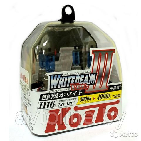 Автомобильная лампа H16 Koito WhiteBeam III P0749W (комплект 2 шт) - фото 2 - id-p76869409