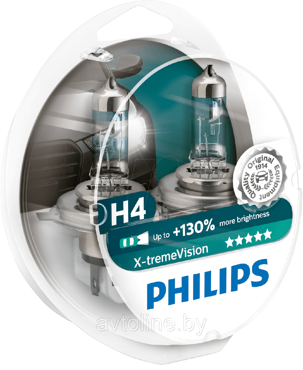 Автомобильная лампа H4 Philips X-treme Vision +130% 12342XV+S2 (комплект 2 шт) - фото 1 - id-p76869486