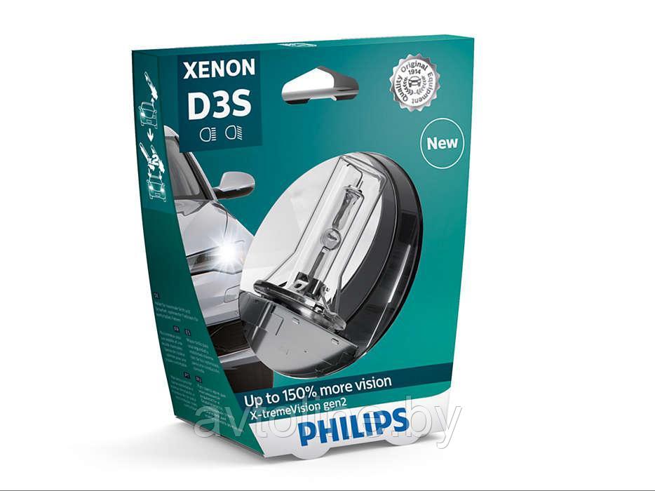 Лампа ксеноновая D3S Philips X-tremeVision gen2 +150% 42403XV2S1 - фото 1 - id-p76869523