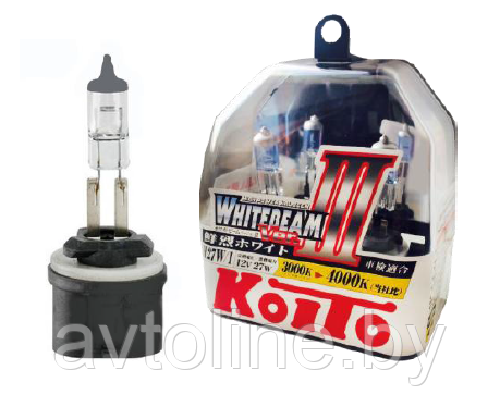 Автомобильная лампа H27W/1 Koito WhiteBeam III P0728W (комплект 2 шт) - фото 3 - id-p76869418