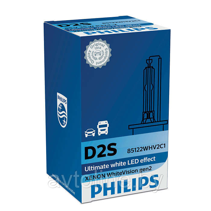 Лампа ксеноновая D2S Philips WhiteVision gen2 +120% 85122WHV2S1 - фото 2 - id-p76869527