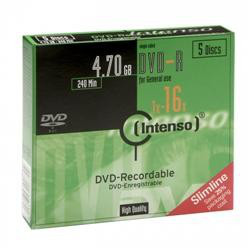 Диск DVD+R 4.7Gb Intenso 16x Slim Case