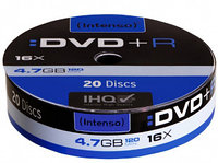 Диск DVD-R 4.7GB 16x 20 Pack Spindle, Intenso