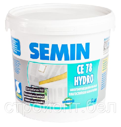 Многофункциональная влагостойкая шпатлевка Semin CE 78 Hydro, 5 кг - фото 1 - id-p76955779