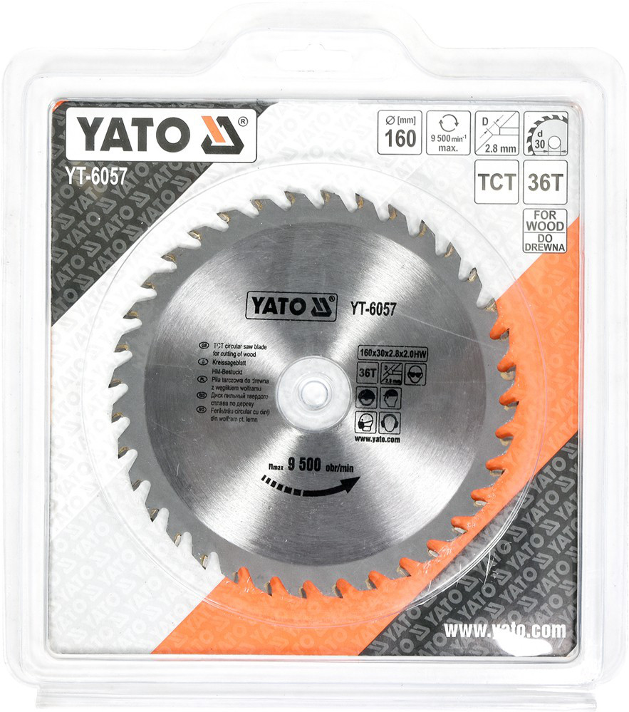 Диск пильный 160х30х2,8х2,0мм 36T "Yato" YT-6057 - фото 2 - id-p76952986