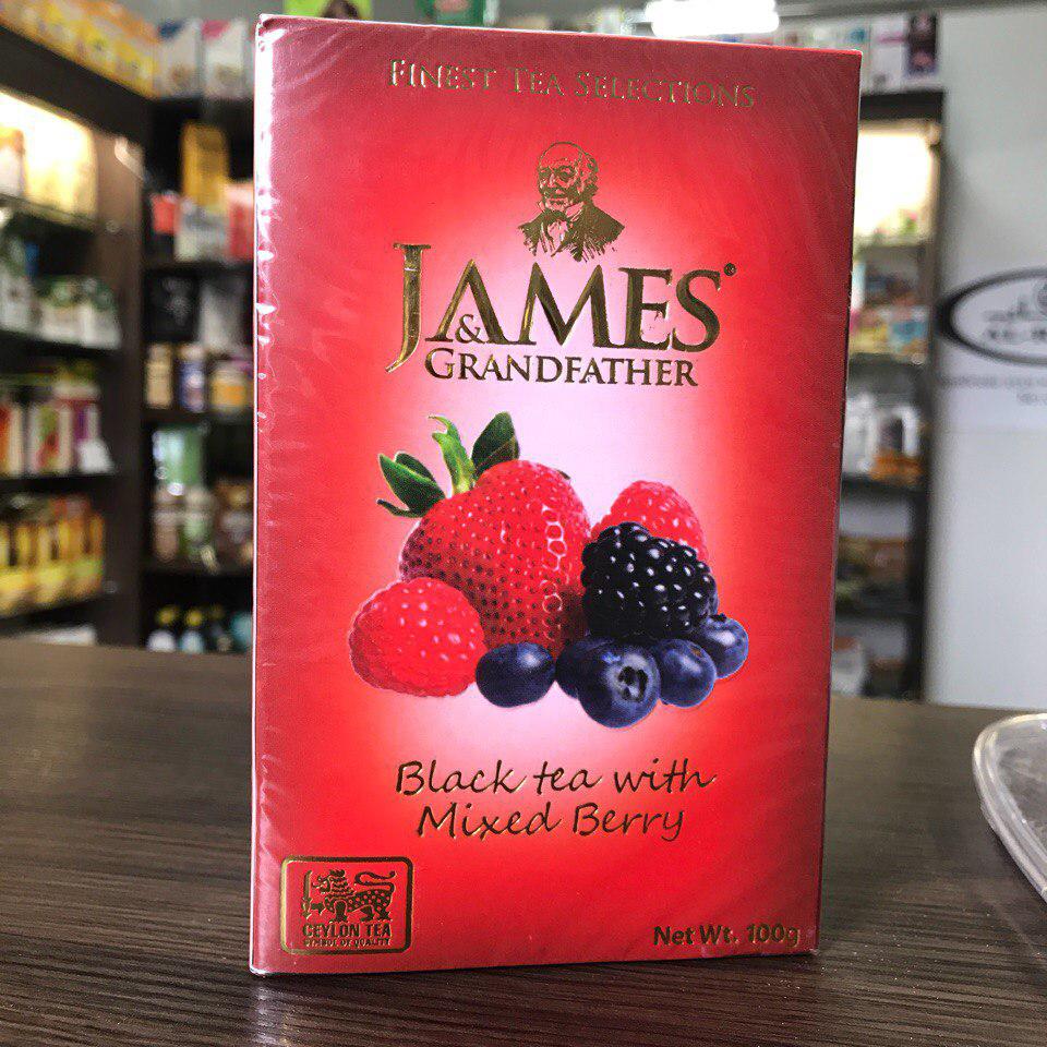 Чай James & Grandfather "Mixed Berry" черный с лесными ягодами, 100 г