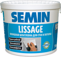 Финишная шпатлевка для стен и потолка Semin Lissage, 10 кг