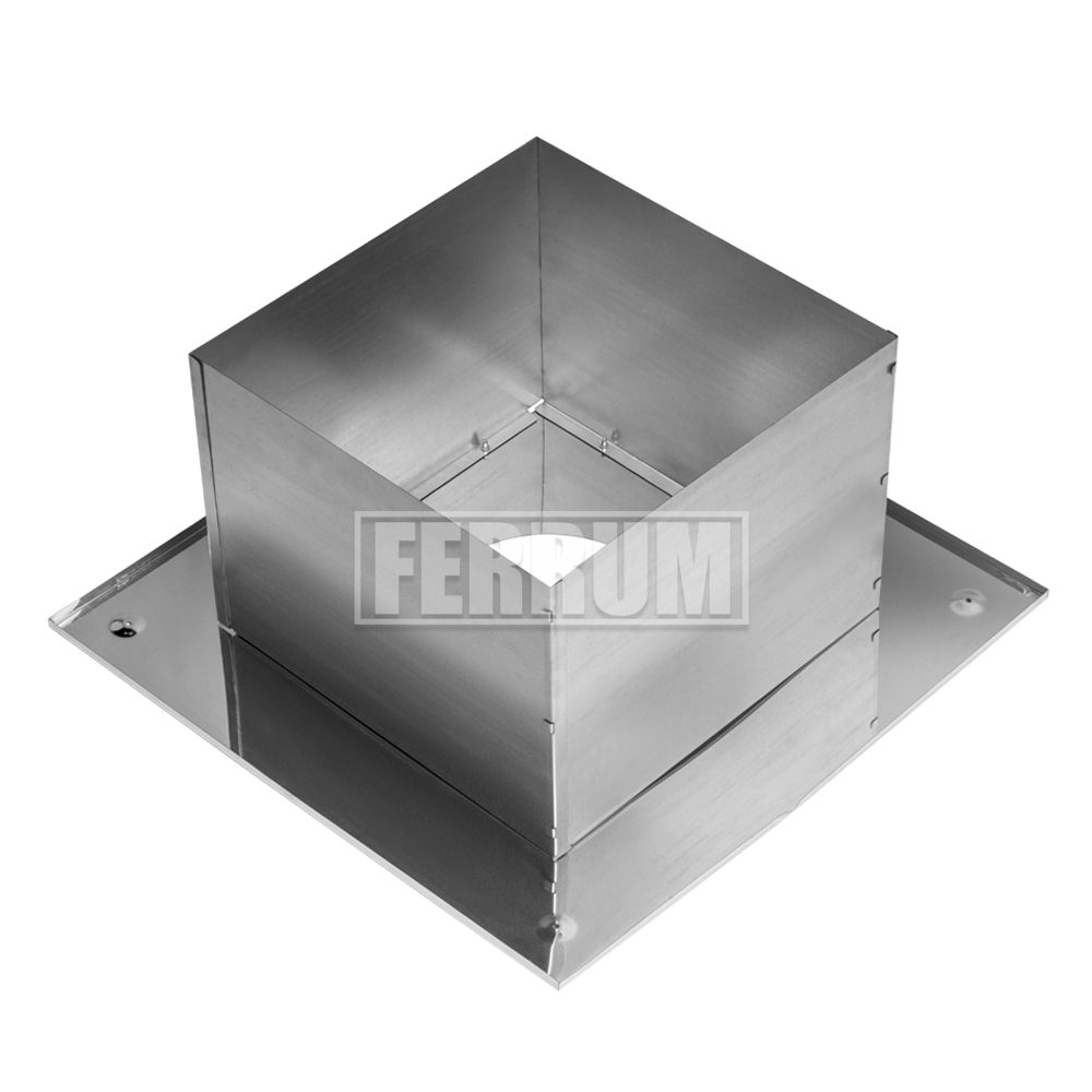 Потолочно проходной узел составной Ferrum для стального дымохода 0,5 мм d - фото 1 - id-p76963801