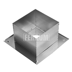 Потолочно проходной узел составной Ferrum для стального дымохода 0,5 мм d 115