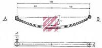 Рессора передняя 2-ух листовая Мерседес Атего 812-824