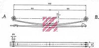 Рессора задняя 2-ух листовая Мерседес Атего 812-824 (в сборе)