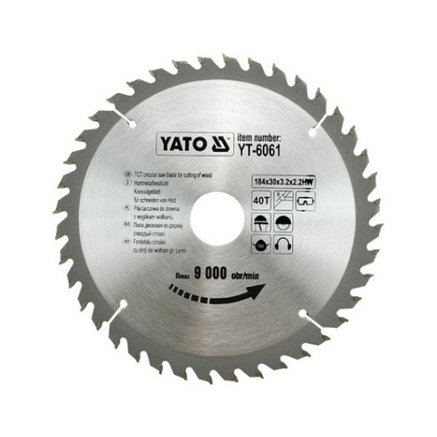 Пила диск.по дереву. 184*30*40Т"Yato" YT-6061, фото 2