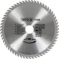 Пильный диск по дереву 210/30/3,2/2,2 60Т "Yato" 210х30х3,2х2,2мм 60T YT-6068