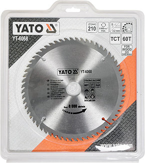 Пильный диск по дереву   210/30/3,2/2,2 60Т    "Yato" 210х30х3,2х2,2мм 60T YT-6068, фото 2