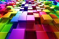 Фотообои 3D c цветными кубами