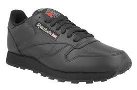 Кроссовки Reebok CL LTHR ЧЕРНЫЕ - фото 1 - id-p75987036