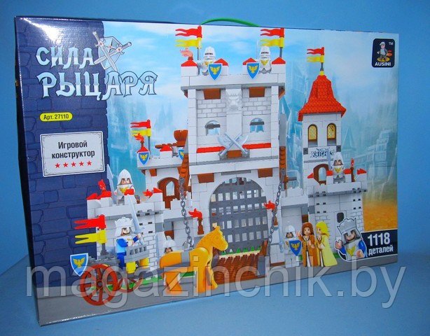 Конструктор Рыцарский замок (Сила рыцаря) 27110 Ausini 1118 деталей аналог Лего (LEGO) купить в Минске - фото 2 - id-p3649743