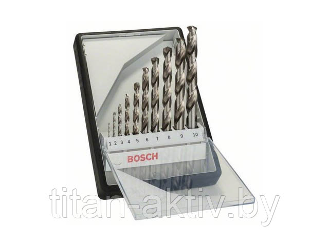 Набор сверл по мет. Robust Line HSS-G 10шт 1-10мм (BOSCH)