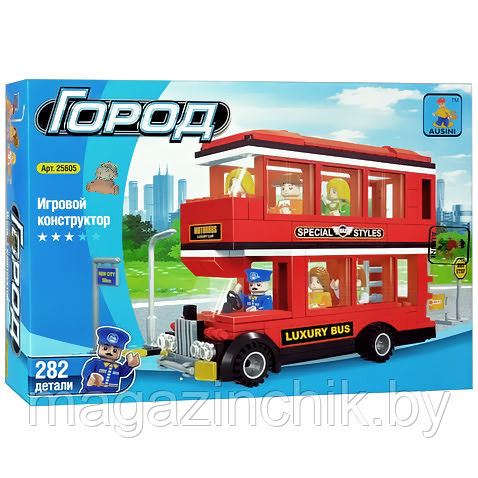 Конструктор Лондонский двухэтажный автобус 25605 Ausini 282 детали аналог Лего (LEGO) купить в Минске - фото 1 - id-p3649801