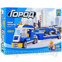 Конструктор Грузовик с прицепом (автовоз) 25503 Ausini 248 деталей