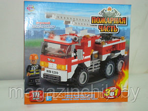 Конструктор "Пожарная часть 3 в 1" 2161 Joy Toy 171 деталь аналог Лего (LEGO)