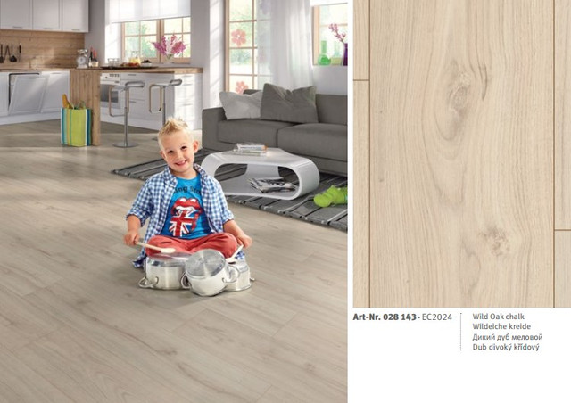 Пробковое покрытие Egger Cork Дикий Дуб меловой с фаской 4v коллекция Large