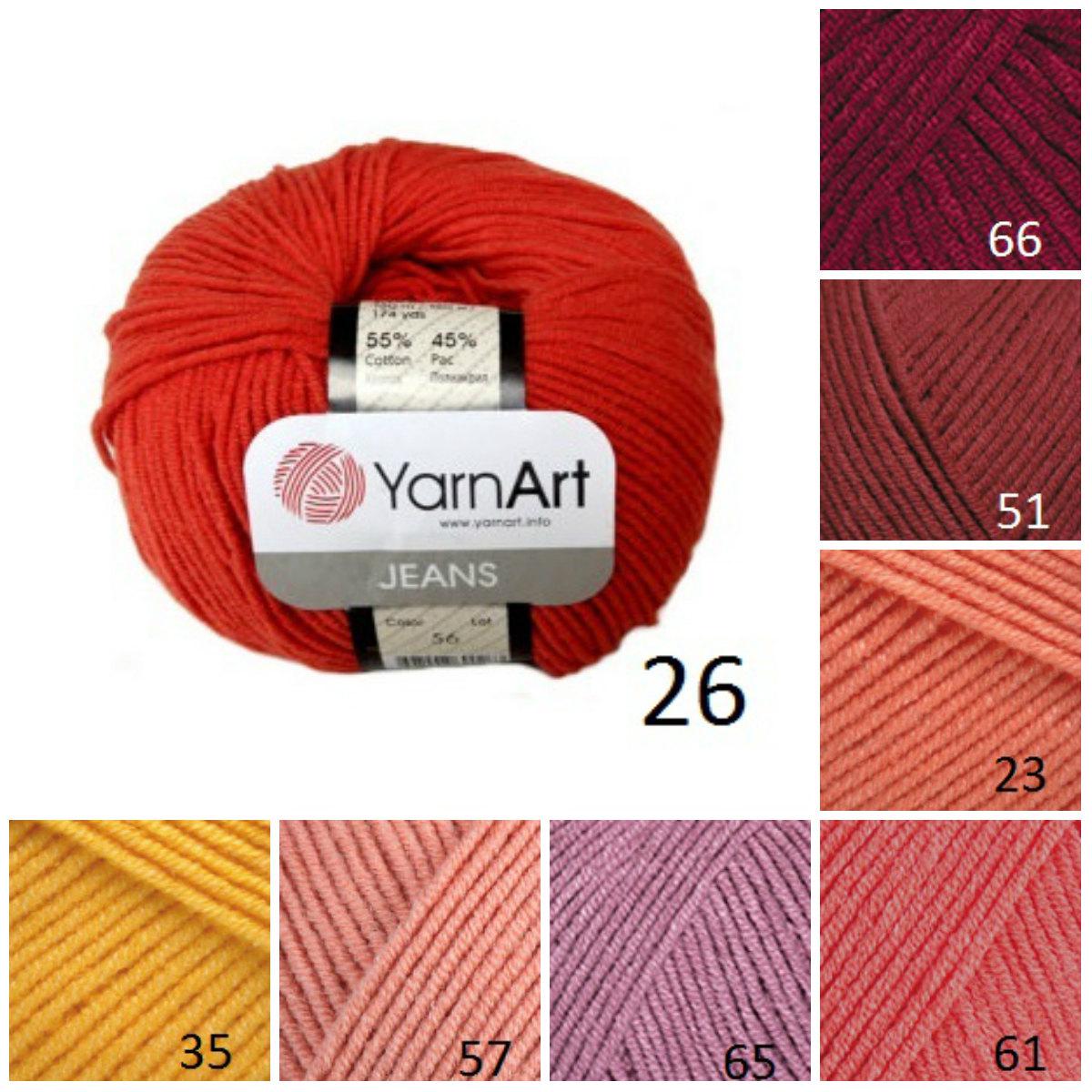 YarnArt Jeans цвет №26 красный - фото 3 - id-p77027352