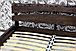 Кровать из массива ольхи «Венеция», цвет темный орех 160х200, фото 4