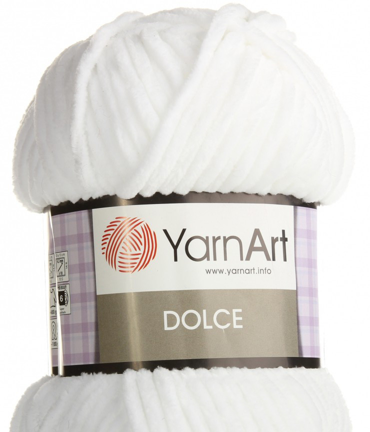 Yarnart Dolce цвет 741 белоснежный