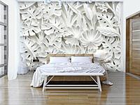 Фотообои 3D барельеф с растительными мативами