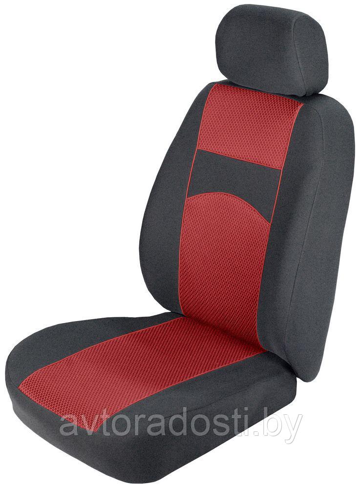 Чехлы на сиденья Midi (Темно-серый + красная вставка) - фото 1 - id-p75801119