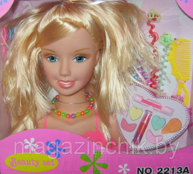 Игровой набор для девочек 2213 A Кукла-манекен с набором косметики и аксессуарами для волос