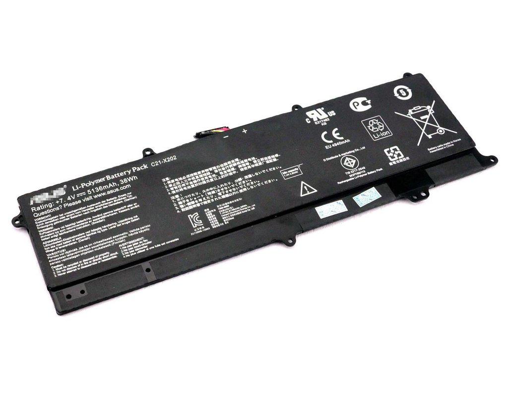 Батарея (аккумулятор) для ноутбука Asus VivoBook S200E 201E X202E 7,4V 5136 mAh - фото 1 - id-p77108900