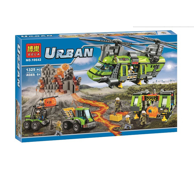 Конструктор Bela Urban 10642 Тяжёлый транспортный вертолет "Вулкан" (аналог Lego City 60125) 1325 деталей - фото 2 - id-p77108933