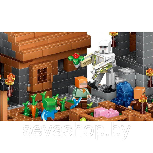 Конструктор Bela My World 10531 Деревня (аналог Lego Minecraft 21128) 1622 детали - фото 6 - id-p77109492