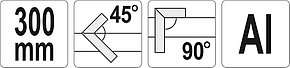 Угольник столярный 300мм  Al "Yato"YT-7081, фото 2