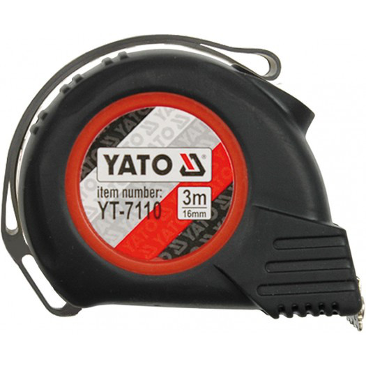 Рулетка 3м*16мм магнит,обрезин."Yato"YT-7110
