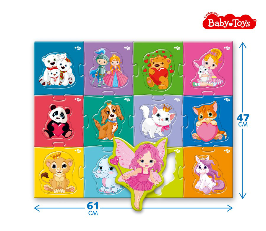 Контурные макси-пазлы 24 элемента Милашки Baby Toys