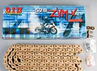 Цепь мотоцикла DID 520 ZVMX G&G золотого цвета на 120 звеньев