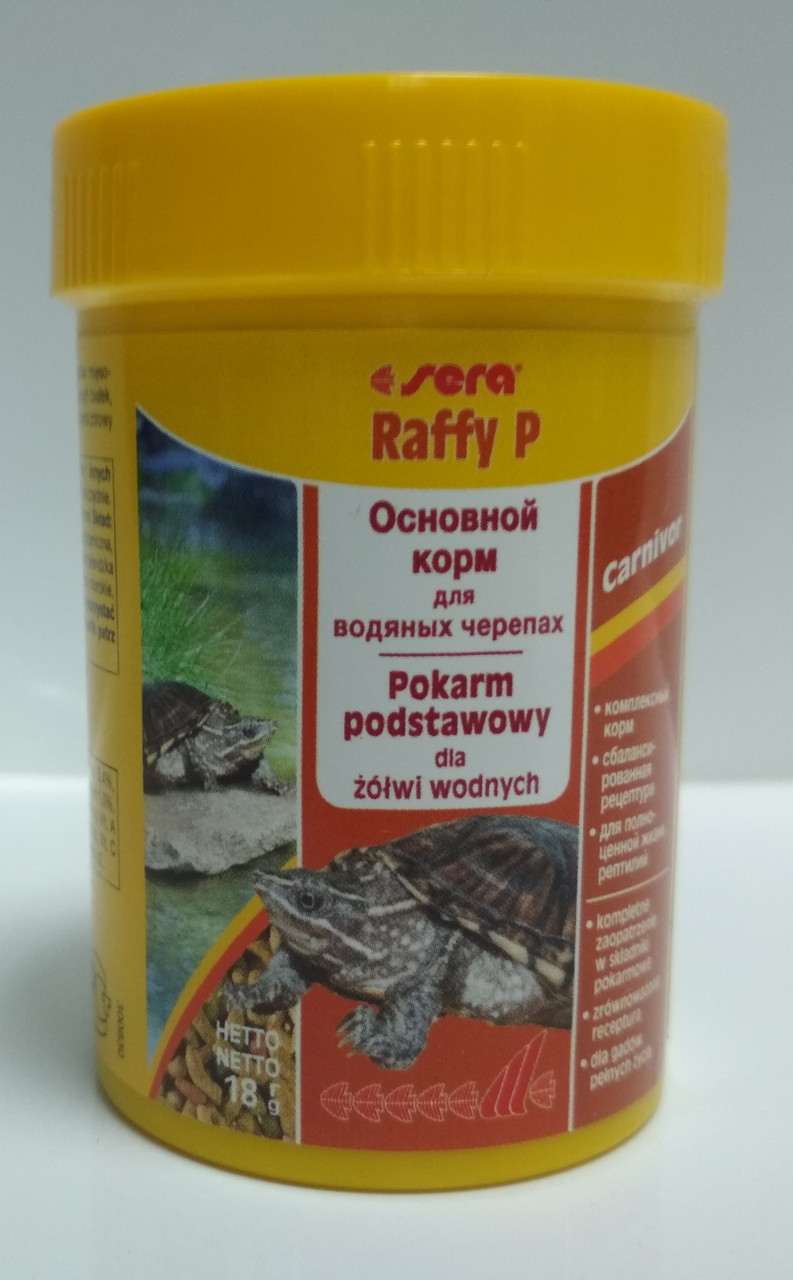 Sera Raffy P 100 мл 18g - корм для ежедневного кормления водных черепах