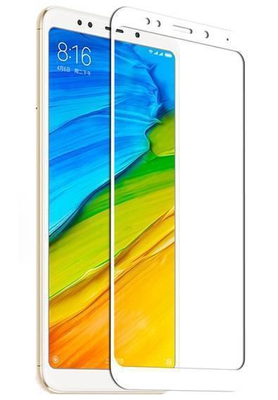 Защитное стекло Full-Screen для Xiaomi Redmi 5 Plus белый (полноразмерное)