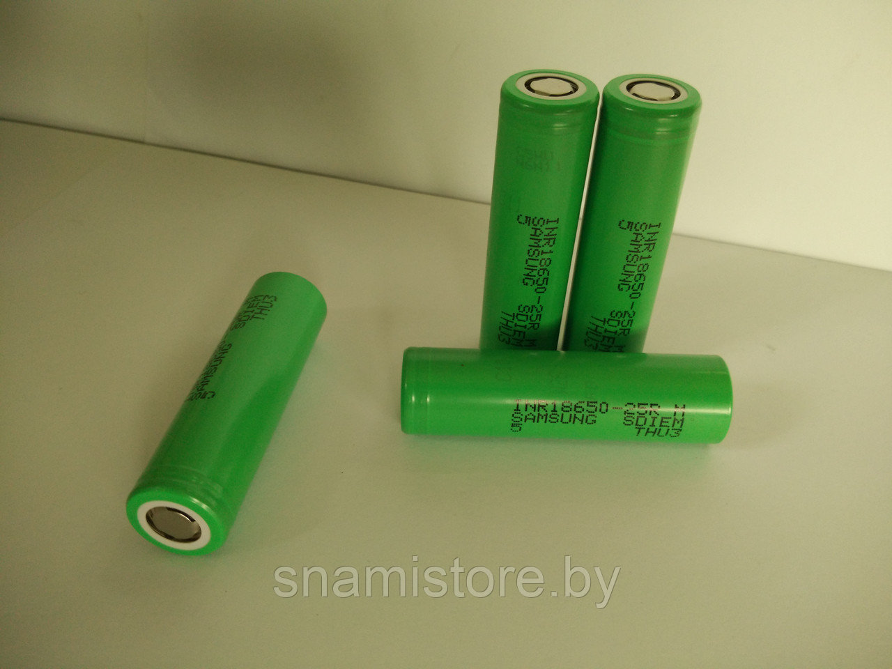 Аккумулятор литиевый (Li-Ion) SAMSUNG INR18650-25R (3.7V, 20A, 2500mAh), незащищенный, высокой мощности, Корея